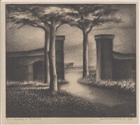 KG 1992 005
<br/>
Muurtje in Bentveld
<br/>
<em>Dobbenburgh, Aart van (1899 - 1988)</em>